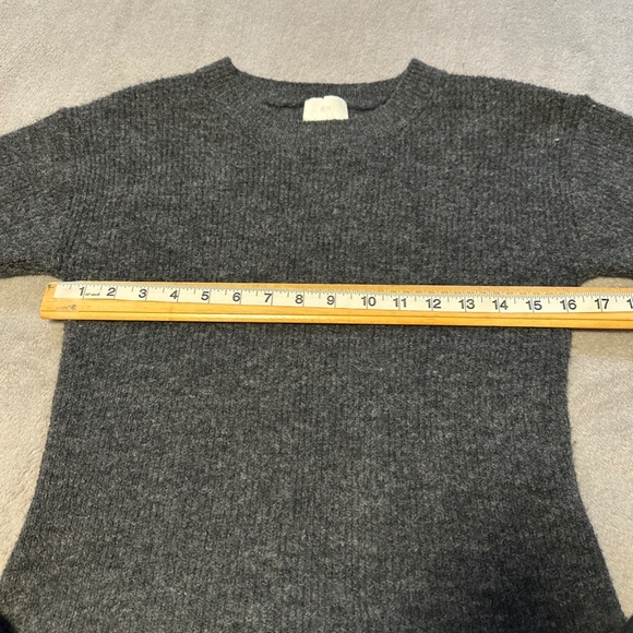 H&M Sweater Dress Medium Dark Grey Maxi Long-Sleeve Soft Cottagecore Capsule - Picture 4 of 6